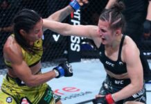 Erin Blanchfield lands close decision win over Taila Santos in UFC Singapore title eliminator