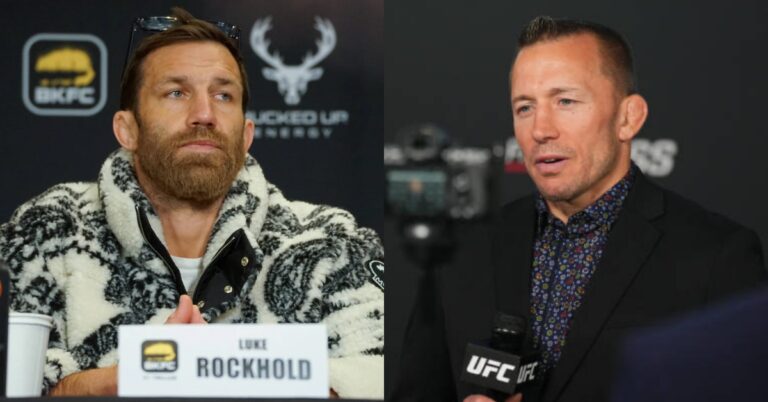 Luke Rockhold offers to meet ex-UFC champion Georges St-Pierre in grappling match: ‘I’ll go straight for your neck’