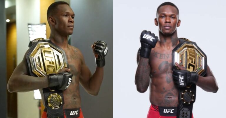 Photos – Israel Adesanya set to sport red shorts for UFC 293 title fight with Sean Strickland in Australia