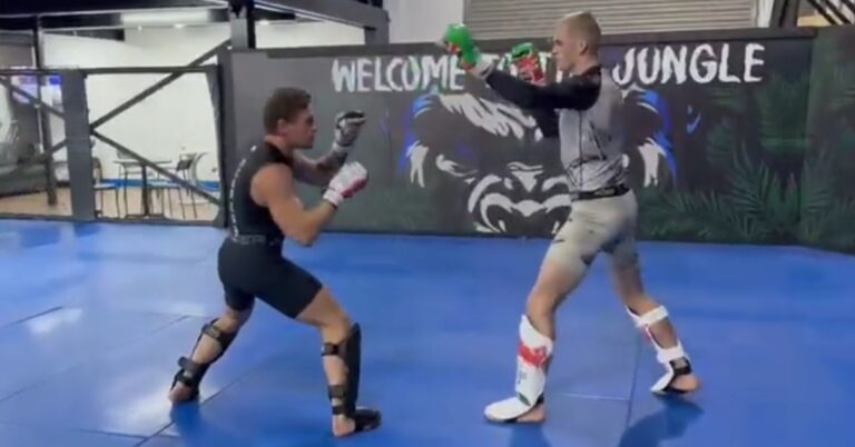 Video – Conor McGregor spars fellow Irish star Ian Machado Garry ahead of UFC return