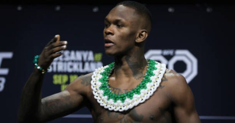 Video – Israel Adesanya bellows ‘For China’ after making weight for UFC 293 title fight with Sean Strickland