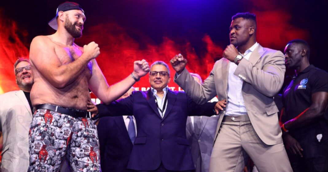 Tyson Fury leaks Francis Ngannou purse boxing match make that bag