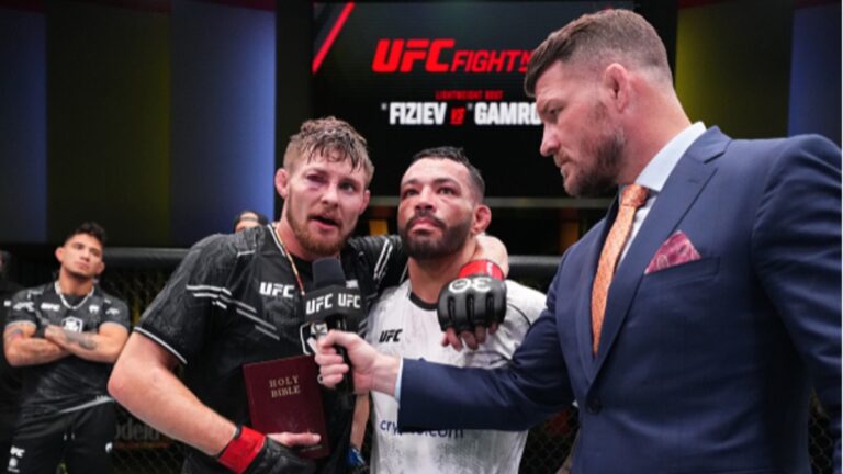 Michael Bisping under fire for cutting Bryce Mitchell’s prayer short at UFC Vegas 79: ‘That stage belonged to him’