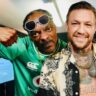 Conor McGregor meets Snoop Dogg in Dublin shadowboxes in front of him UFC