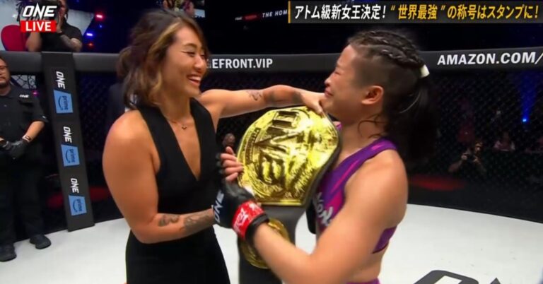 Stamp Fairtex folds Ham Seo Hee with vicious body blow to capture atomweight title – ONE Fight Night 14 Highlights
