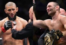 Khamzat Chimaev praises Sean Strickland after UFC title win he works hard