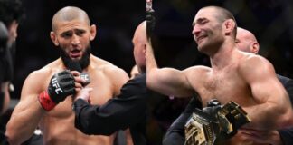 Khamzat Chimaev praises Sean Strickland after UFC title win he works hard