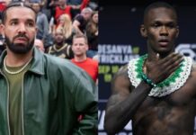Drake places $500k bet on Israel Adesanya to beat Sean Strickland at UFC 293