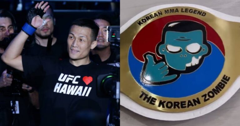 The Korean Zombie receives custom UFC/WEC championship following official MMA retirement