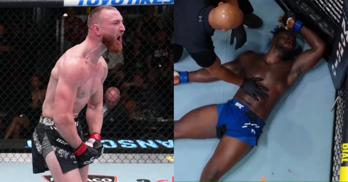 Joe Pyfer puts Abdul Razak Alhassan to sleep with slick arm triangle choke - UFC Vegas 80 Highlights 1 Joe Pyfer