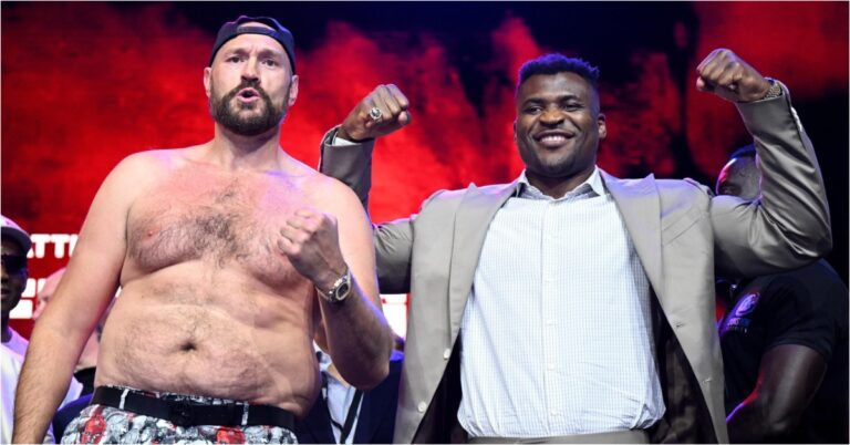 Francis Ngannou isn’t buying Tyson Fury’s claim to be 6’9″ tall: ‘This doesn’t look like five inches difference to me’