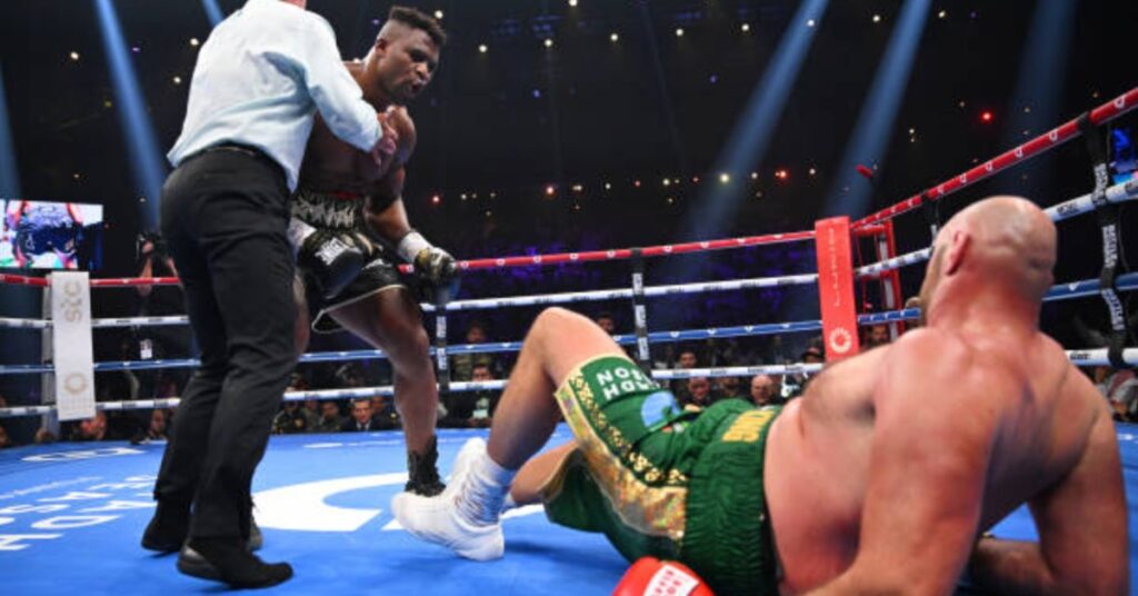 Tyson Fury survives massive scare knockdown to beat Francis Ngannou in split decision win Highlights