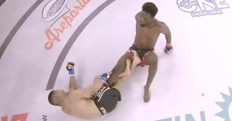 Video: MMA Fighter Rolls for a heel hook and submits himself in bizarre finish at fMS Fight Night 2