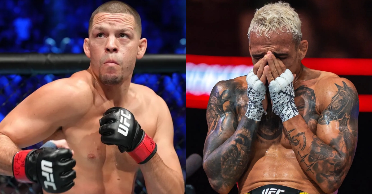 Nate Diaz mocks Charles Oliveira for withdrawing from UFC 294 crotch injury