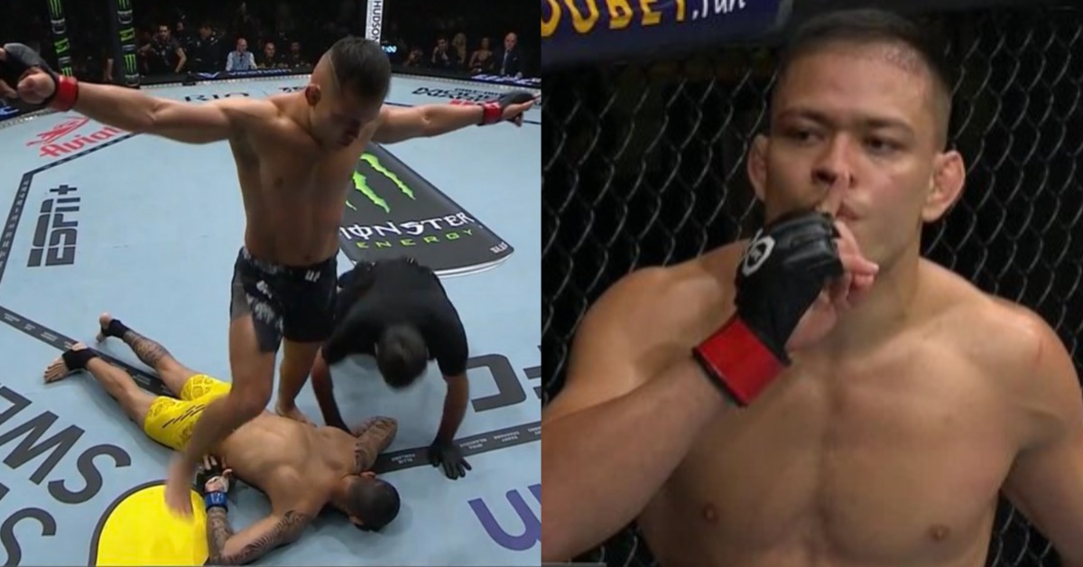 Elves Brener Scores brutal Walk-Off Knockout Against Kaynan Kruschewsky - UFC Sao Paulo Highlights 1 Elves Brener