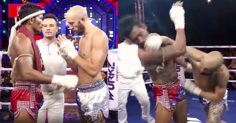 Lethwei Legend Dave Leduc retires after intense battle with Kun Khmer star Prom Samnang – highlights