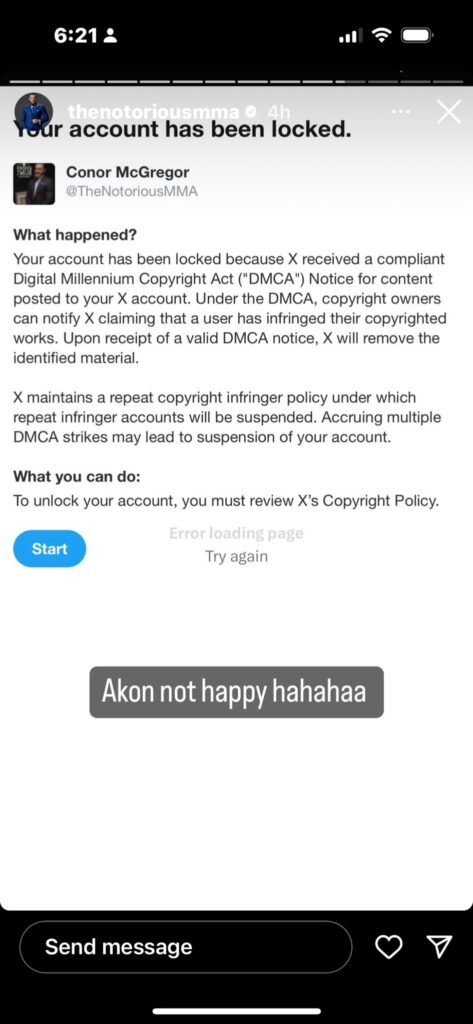 Conor McGregor drops diss track on akon after his rendition of 'Locked up' earned him temporary ban on X 2 F dtrcvaMAAxKXW
