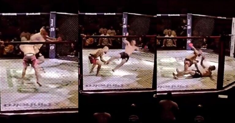 MMA Fighter Suffers Brutal Four-Second KO trying to emulate Jorge Masvidal’s iconic flying knee