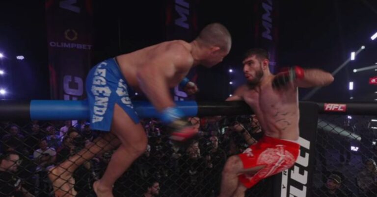 Video – Ex-UFC standout Diego Brandao brawls on top of cage in Bizzare post-Fight Incident