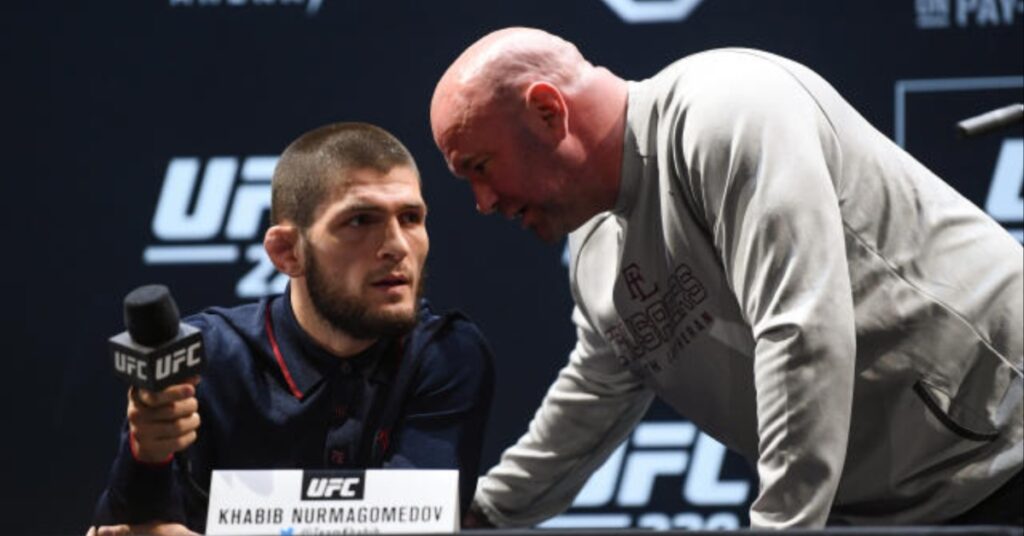 Dana White jabs at Khabib Nurmagomedov GOAT claim after retiring he just didn't stick around a lot