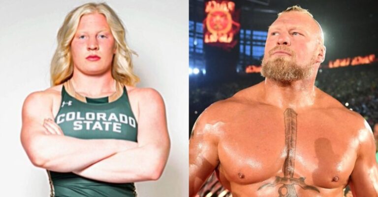 Mya Lesnar, the daughter of Ex-UFC  champion Brock Lesnar, breaks Colorado State Shot Put Record