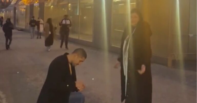 Video – UFC Star Alex Pereira fakes proposal to girlfriend in front of Eiffel Tower
