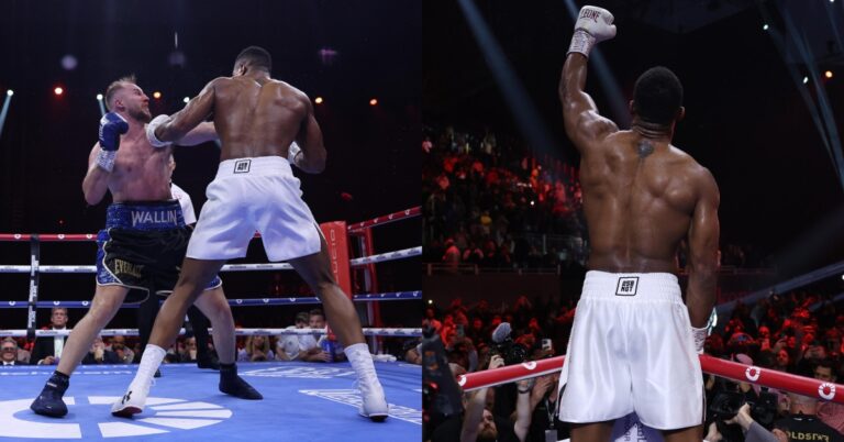 Anthony Joshua stops Otto Wallin on his stool amid vicious striking onslaught en route to win – Highlights