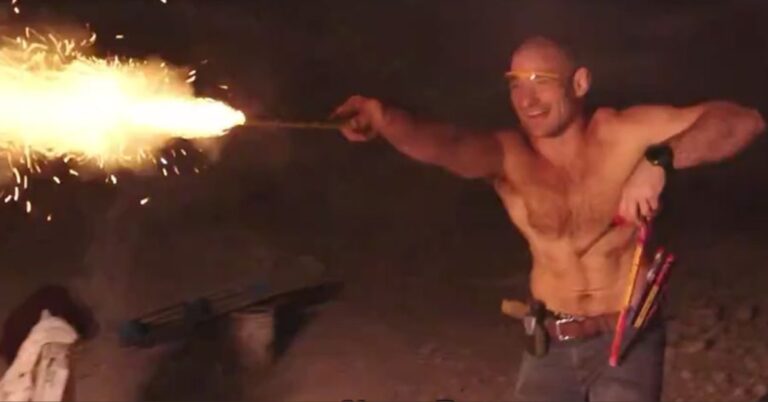 Video – Shirtless Sean Strickland gets into ‘Roman candle battle’ with Nina Drama on New Year’s