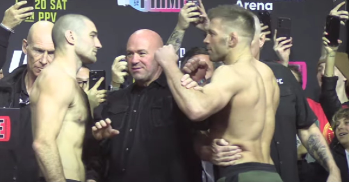 Sean Strickland and Dricus Du Plessis weigh-in