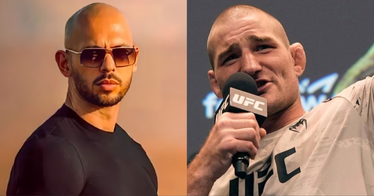 Controversial influencer Andrew Tate accuses former UFC champ Sean Strickland of stealing his gimmick 1 Andrew Tate and Sean Strickland