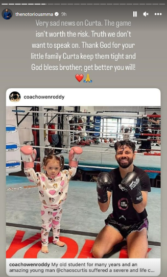 UFC star Conor McGregor makes massive donation to Fighter who suffered 'life-altering Injuries' while training 2 Screenshot 2024 01 14 121031