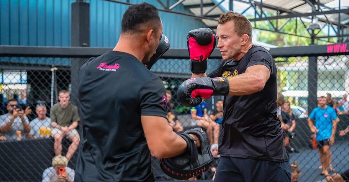 Georges St-Pierre at BangTao MMA gym in Phuket