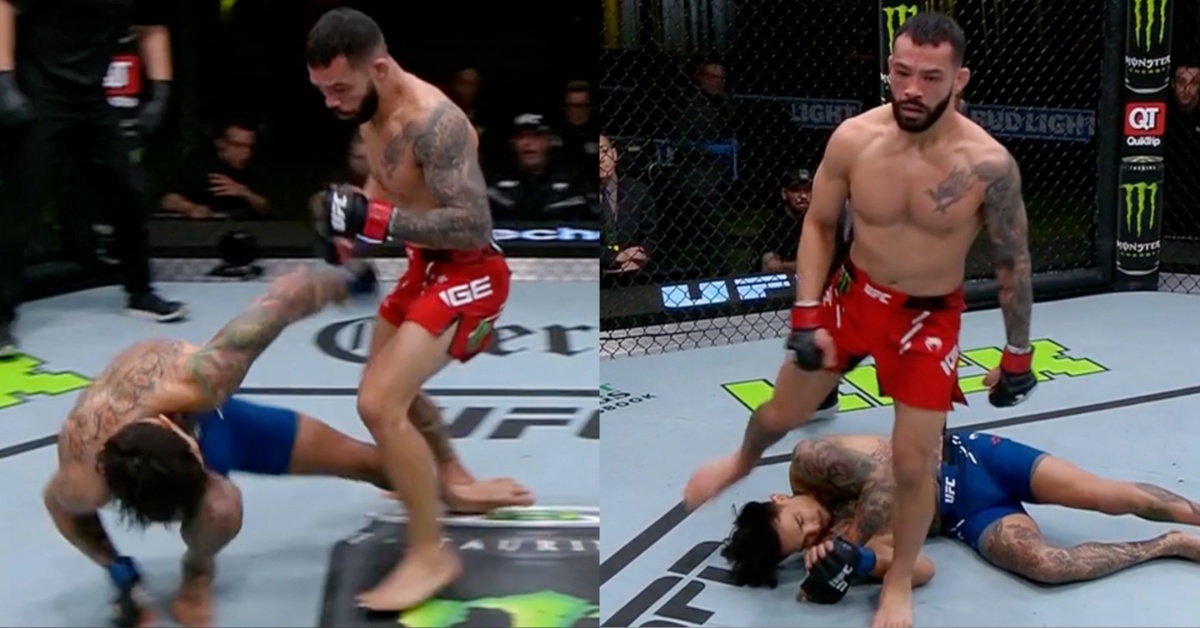 Dan Ige smashes Andre Fili with brutal right hand in opening round - UFC Vegas 86 Highlights 1 Dan Ige