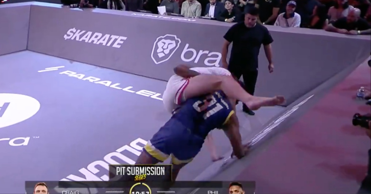 Video – BJJ ace Craig Jones lands stunning flying triangle submission of UFC star Phil Rowe against wall