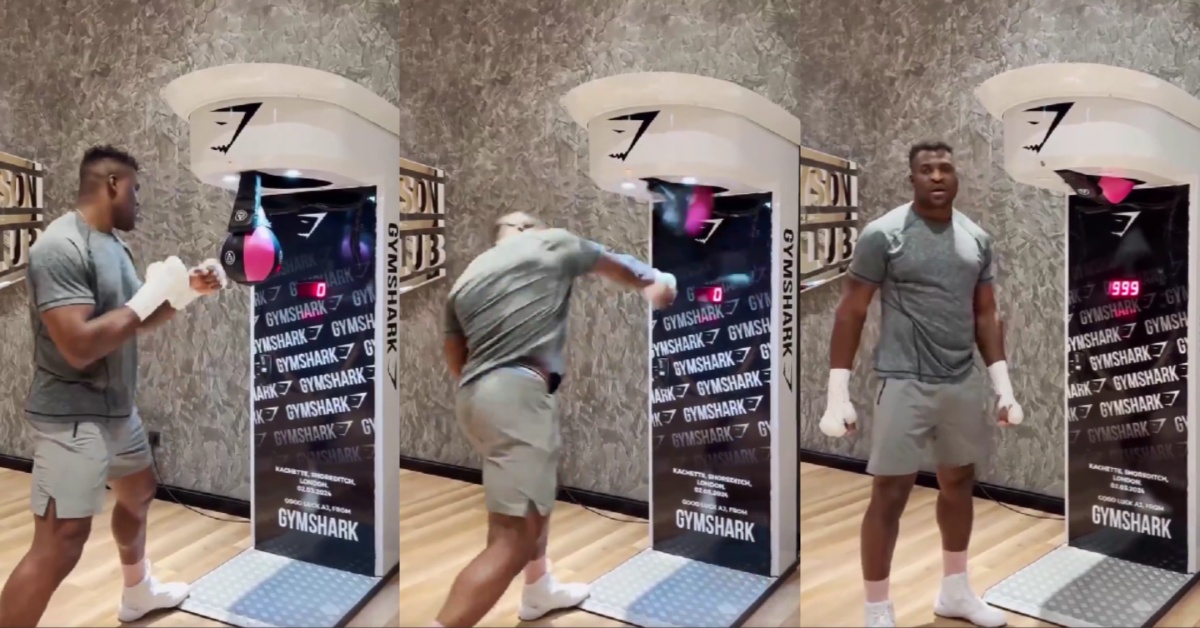 Video – Francis Ngannou breaks punch machine with minimal effort ahead of boxing return