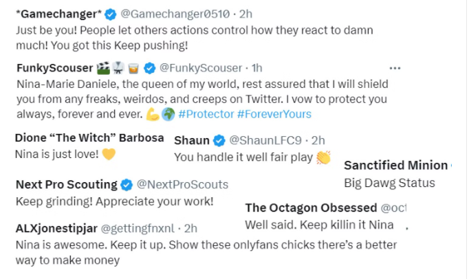 Nina-Marie Daniele snaps back at MMA's 'soft' fanbase: 'Keyboard warriors living in their mom’s basement' 2 Screenshot 2024 02 01 111252