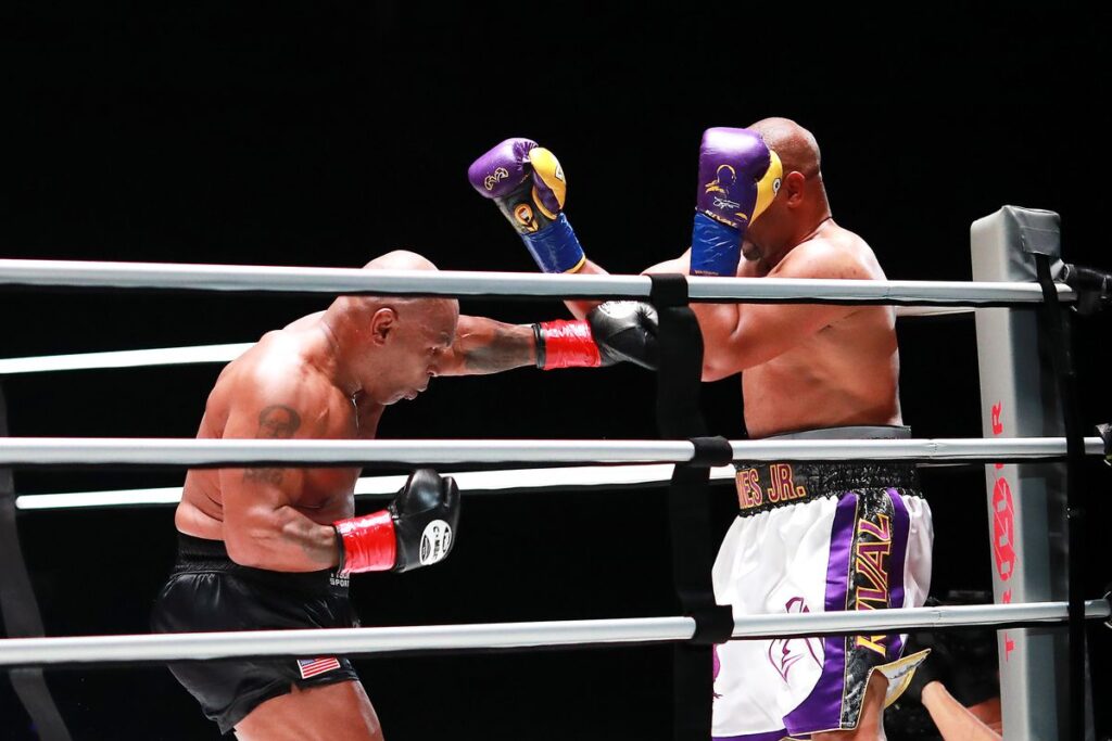 Will Jake Paul back out of his fight with Mike Tyson after seeing footage of the legendary boxer in training? 3 Mike Tyson vs. Roy Jones Jr.