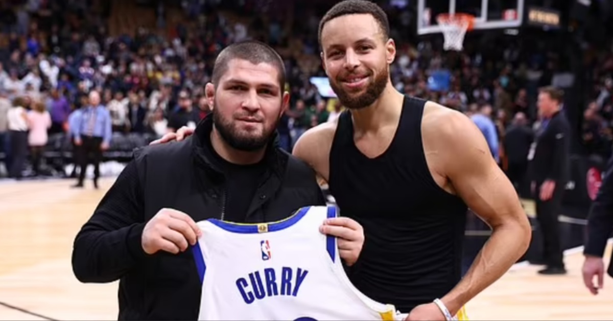 Khabib meets Steph Curry