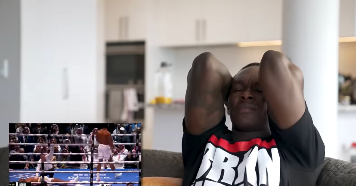 Israel Adesanya left distraught after Francis Ngannou KO'ed by Anthony Joshua that was vicious