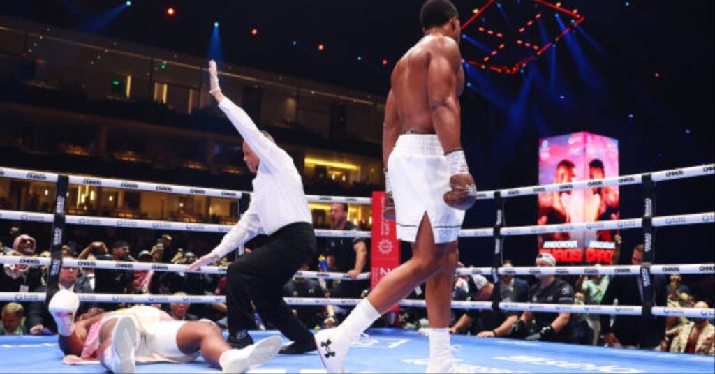 Anthony Joshua lands thunderous second round KO win over Francis Ngannou in stunning victory Highlights