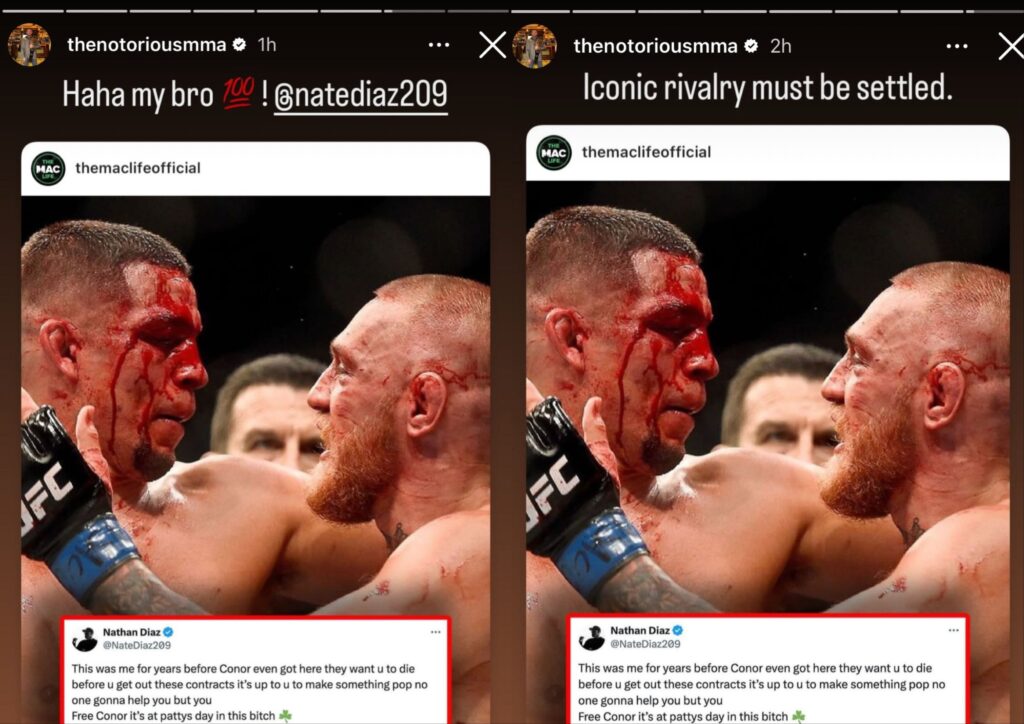 Conor McGregor's Instagram stories