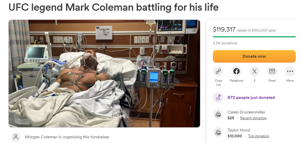 Mark Coleman GoFundMe campaign