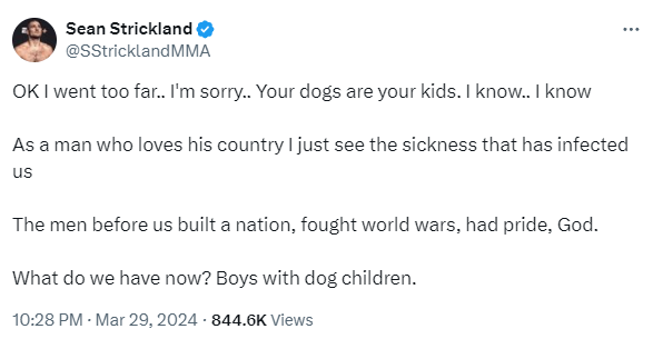Sean Strickland on X