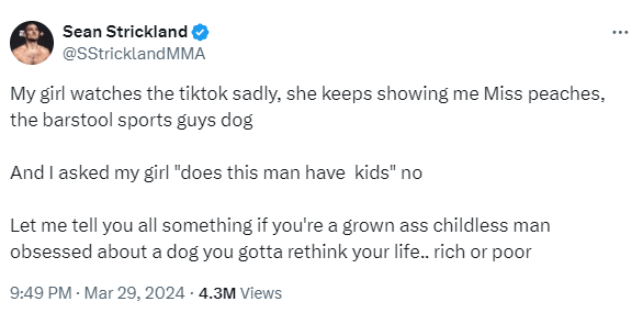 Sean Strickland on X