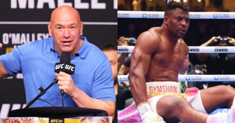 Dana White reacts to Francis Ngannou's KO loss if Tyson Fury trained he would've ended that fight too