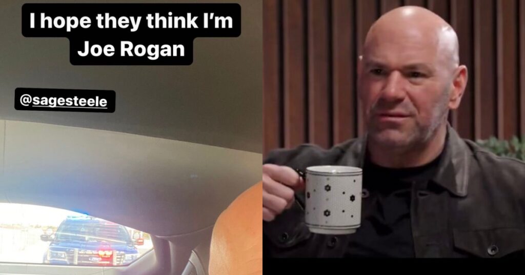 Dana White pulled over by police cruiser after podcast mistake I hope they think I'm Joe Rogan