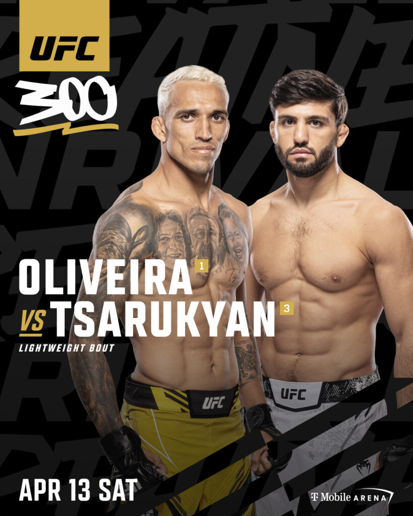 Charles Oliveira uninterested in selling UFC 300 fight with words: 'When that door closes, I’m a lion hunting' 2 Charles Oliveira vs. Tsarukyan