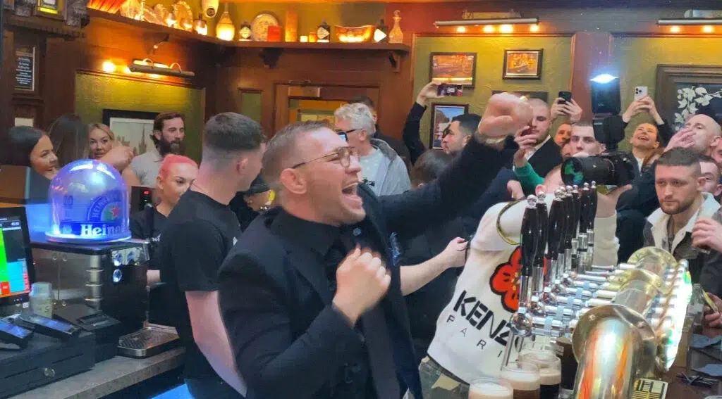 Video - Conor McGregor serves pints in Irish bar as part of final drinking session ahead of UFC 303 return fight 4 Conor McGregor Pulling pints