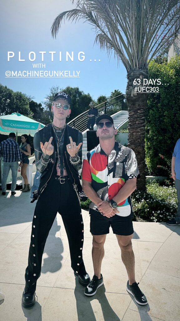 Michael Chandler and MGK taunting Conor McGregor