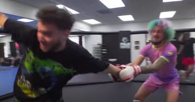 Video – UFC champion Sean O’Malley beats down streamer Adin Ross during hilarious sparring session